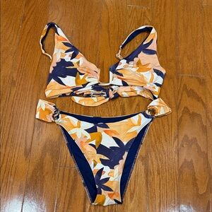 Shore brand Orange and Blue Bikini Set